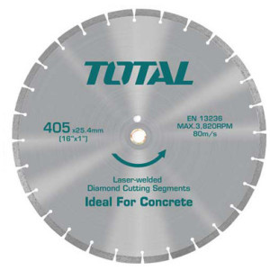 TOTAL - Disc diamantat taiere beton - 405mm (INDUS