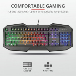 TRUST GXT 830 RW Avonn Gaming Keyboard - black