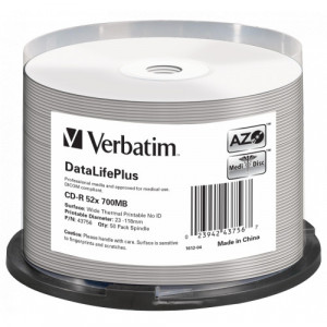 VERBATIM CD-R THERM.PRINT.50PK