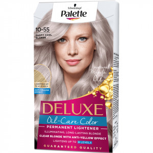 Vopsea de par permanenta - decolorant Palette Deluxe 10-55 (240) Blond rece prafuit, 130 ml