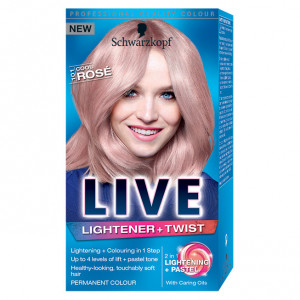 Vopsea de par permanenta Live Lightener + Twist 101 Rose Blonde, 142.5 ml
