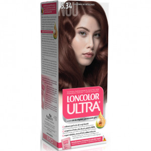 Vopsea de par permanenta Loncolor Ultra 5.34 Castaniu Scortisoara, 100 ml