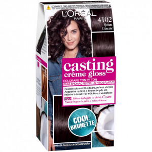 Vopsea de par semi-permanenta fara amoniac L'Oreal Paris Casting Creme Gloss 4102 Saten Glaciar, 180 ml