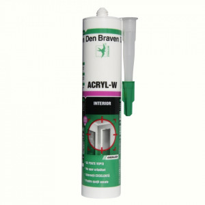 Acryl W alb, 280 ml, Den Braven