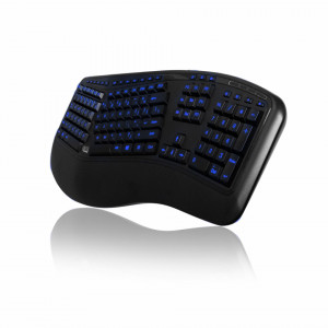 Adesso Tru-Form 150  3-Color Illuminated Ergonomic keyboard USB - Img 2