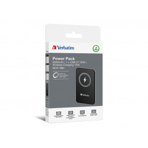Baterie externa Verbatim, 5.000mAh, Charge'n'Go, magnetic wireless, NM/ 32240, Negru - Img 4