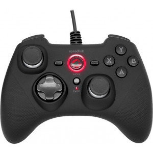 Gamepad cu fir SpeedLink Rait PC/PS3/Switch/OLED, 10 butoane, vibratii, NM/SL-650010-BK, Negru - Img 1