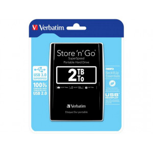 HDD extern Verbatim Store 'n' Go 2TB, USB 3.0, 2.5 inch, NM/ 53177, Negru - Img 2