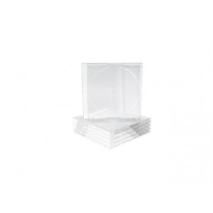 MediaRange 5-Pack CD Jewelcases for 1 Disc with Clear Tray