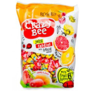 Mix de jeleuri cu umplutura de fructe Roshen Crazy Bee Frutty 200g, NM21872