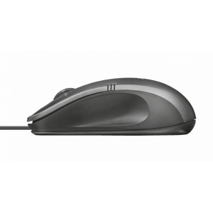 Mouse optic cu fir Ivero Compact, 1000 dpi, 3 butoane, NM/ 20404, Negru/Gri - Img 2