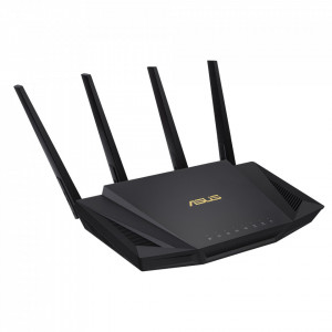 Router wireless Asus WiFi 6, AX3000, V2 Trend Micro, Tri-core 1.5 GHz, compatibil ASUS AiMesh, NM/ RT-AX58U, Negru - Img 4