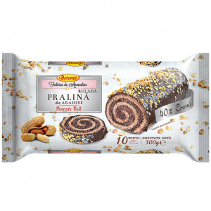 Rulada cu praline si arahide Boromir 300g, NM25618