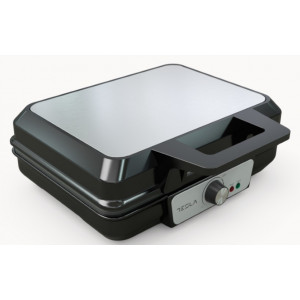 Sandwich/Waffle-maker Tesla, 1000 W, placi antiaderente, indicator luminos, NM/ WM200BX, Negru-Inox - Img 2