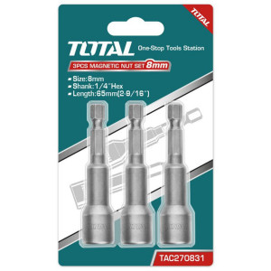 Set 3 chei 10 mm -1/4" hex - 65mm, NM/ TAC271031, Argintiu
