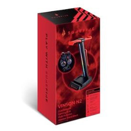 Stand pentru casti gaming SureFire Vinson N2, iluminare RGB, 2 porturi USB, NM/ 48847, Negru - Img 5