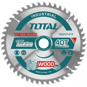 TOTAL - Panza ferastrau TCT pentru lemn - 185x25.4