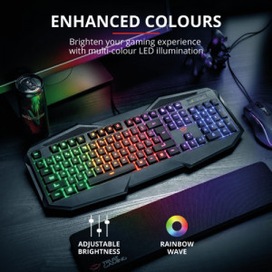 TRUST GXT 830 RW-C Avonn Gaming Keyboard - Camo