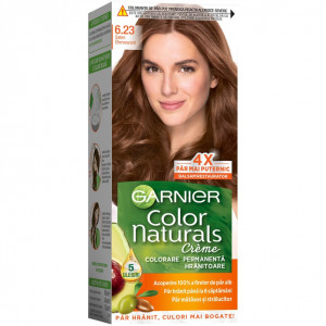 Vopsea de par permanenta cu amoniac Garnier Color Naturals 6.23 Saten Efervescent, 110 ml