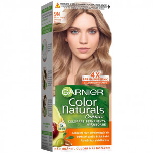 Vopsea de par permanenta cu amoniac Garnier Color Naturals 9N Blond Foarte Deschis Natural, 110 ml