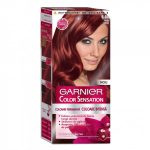 Vopsea de par permanenta cu amoniac Garnier Color Sensation 6.60 Rubin Intens, 110 ml