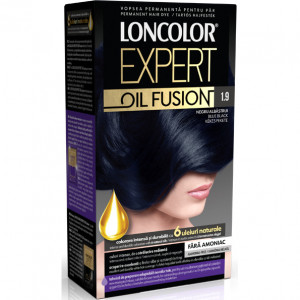 Vopsea de par permanenta Loncolor Expert Oil Fusion 1.9 Negru Albastrui, 100 ml