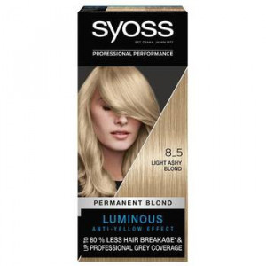 Vopsea de par permanenta Syoss Color Baseline 8-5 Blond Deschis Cenusiu, 115ml - Img 3