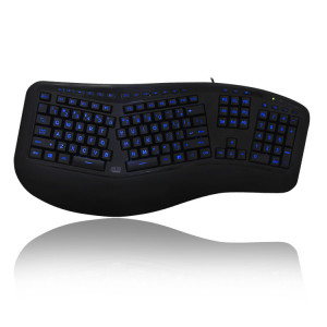 Adesso Tru-Form 150  3-Color Illuminated Ergonomic keyboard USB - Img 3