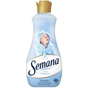 Balsam de rufe superconcentrat Semana Extra Fresh Sensitive, 75 spalari, 1.5 L, Alb