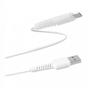 Cablu micro-USB TnB, conectori ranforsati, 100 cm, NM/ CBMUSB1WH, Alb - Img 1