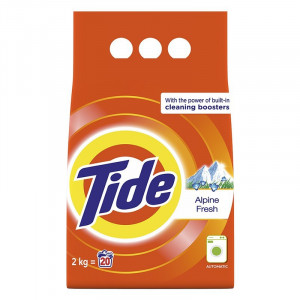 Detergent automat pudra Tide Alpine Fresh, 20 spalari, 2 kg, Portocaliu - Img 1