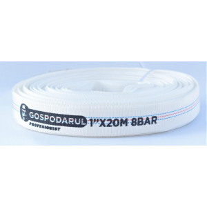 Furtun pompieri - PVC panzat - 1'' - ø 25mm - 8 Bar - tip D - 20m