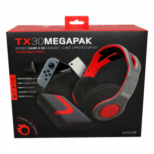 Gioteck - TX30 Megapack - Stereo Game & Go Headset + Case + Protector Kit for Nintendo Switch MULT Nintendo Switch