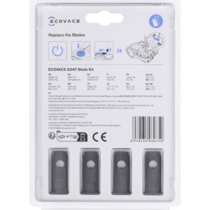 Kit 12 lame pentru robot cositor GOAT G1 Ecovacs, suruburi incluse, NM/ MBK120001, Argintiu - Img 3