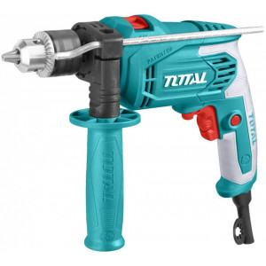 Masina de gaurit cu percutie Total 650 W, 3000 rpm, mandrina 13 mm automata, NM/ TG1061336, Turcoaz