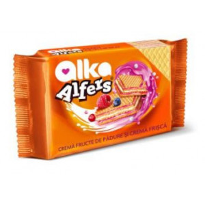 Napolitane cu crema de fructe de padure si frisca Alka 170g, NM25941