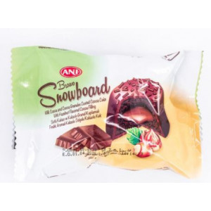 Prajitura cu crema de ciocolata si alune Ani Brawo Snowboard 24 x 50g, NM21808