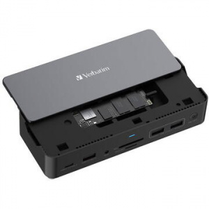 Pro Dock Station Verbatim 15P, USB-C, microSD, NM/ 32174, Negru - Img 2