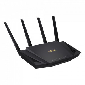 Router wireless Asus WiFi 6, AX3000, V2 Trend Micro, Tri-core 1.5 GHz, compatibil ASUS AiMesh, NM/ RT-AX58U, Negru - Img 5