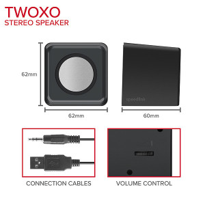Set boxe compacte SpeedLink Twoxo, NM/SL-810004-BK, USB, 2.0, 2 x 2.5 W, 5 W RMS, Negru - Img 3