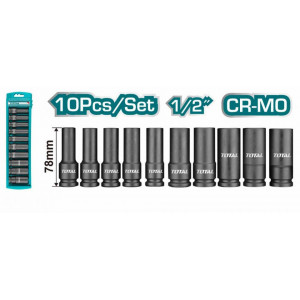 TOTAL Set 10 buc tubulare lungi de impact 78mm CrM