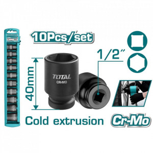 TOTAL - Set chei tubulare de impact - 10 buc