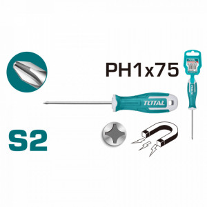TOTAL - Surubelnita Phillips- PH1 - 5.0 - 75mm -(Industrial)