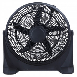 Ventilator electric de podea cu suport Victronic, 40 cm, 3 trepte de viteza, 90 W, Negru