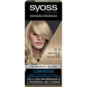 Vopsea de par permanenta Syoss Color Baseline 8-5 Blond Deschis Cenusiu, 115ml - Img 1