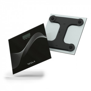 Cantar corporal Tesla NM/BS102B, 180kg, oprire automata, 23x30x30cm, Negru - Img 5