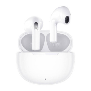 Casti wireless QCY T20, Bluetooth 5.3, microfon incorporat, limitare zgomot, Alb - Img 1