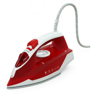 Fier de calcat Tesla NM/IR200R, 2200W, talpa ceramica, rezervor 300 ml, 25g/min, cablu 1.9 m, Rosu