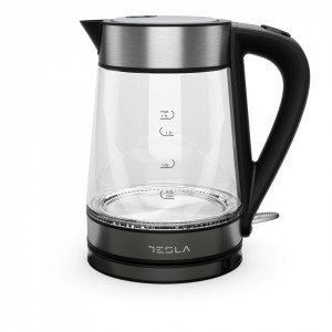 Fierbator electric Tesla NM/KT300X, 1.7L, 2200W, oprire automata, indicator ON/OFF, sticla, Negru - Img 2