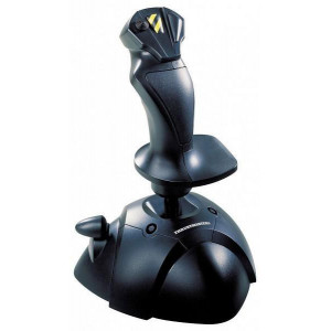 Joystick USB Thrustmaster pentru Windows, 3 axe, 4 butoane, tragaci, NM/ 2960623, Negru